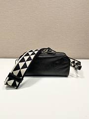 Fortok Prada Nappa Antique Multi-Pocket Shoulder Bag Black 22x10.5x7cm - 5