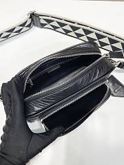 Fortok Prada Nappa Antique Multi-Pocket Shoulder Bag Black 22x10.5x7cm - 2