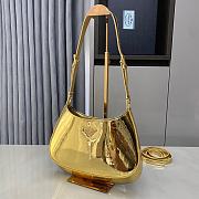 Fortok Prada Logo-embellished Metallic Shoulder Bag 22x18.5x4.5cm - 4