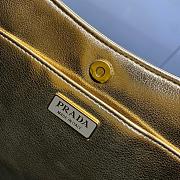 Fortok Prada Logo-embellished Metallic Shoulder Bag 22x18.5x4.5cm - 2