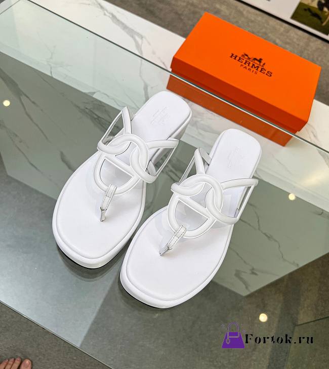 Fortok Hermes Egerie Sandals White - 1