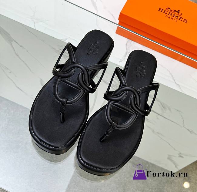 Fortok Hermes Egerie Sandals Black - 1