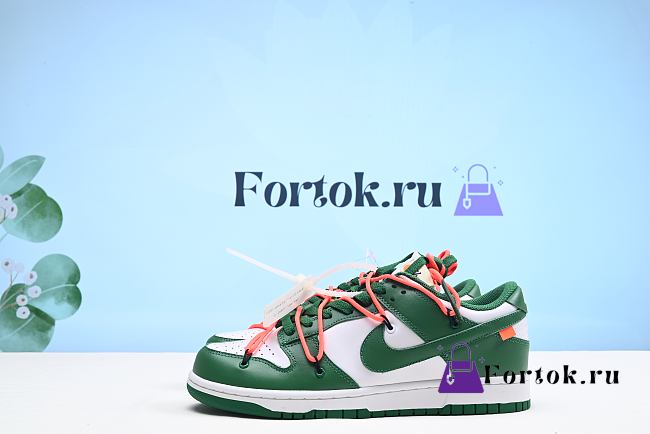 Fortok Nike Dunk Low Off-White Pine Green - 1
