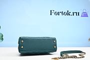 Fortok Chanel Coco Grained Leather Bag Green 25cm - 4