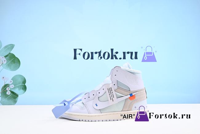 Fortok Nike Jordan 1 Retro High Off-White White AQ0818-100 - 1