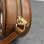 Fortok Celine Oval Bag Cuir Triomphe in Textile and Calfskin Tan - 6
