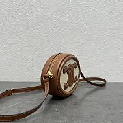 Fortok Celine Oval Bag Cuir Triomphe in Textile and Calfskin Tan - 2