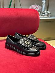 Fortok Chanel Lambskin Quilted CC Turnlock Loafers Black - 2
