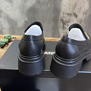 Fortok Chanel Crinkled Calfskin CC Chain Mocassin Loafers Black  - 6