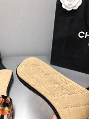 Fortok Chanel Mules Wool Tweed & Metal Orange & Multicolour - 6