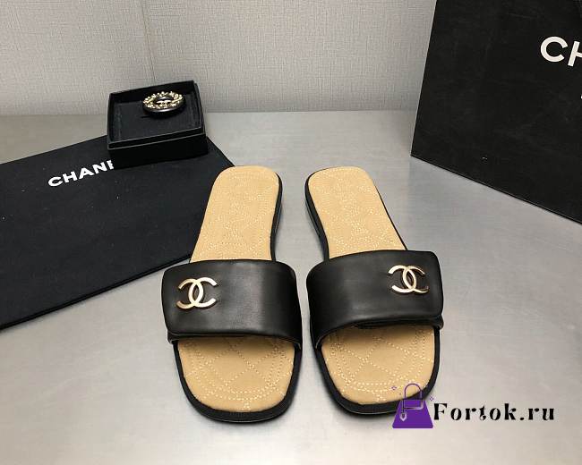 Fortok Chanel Mules Black - 1