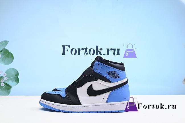 Fortok Air Jordan 1 Retro High OG DZ5485-400 Black Blue - 1