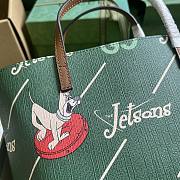 Fortok Gucci Kids Jetsons Print Shopping Bag Green 21x20x10cm - 2