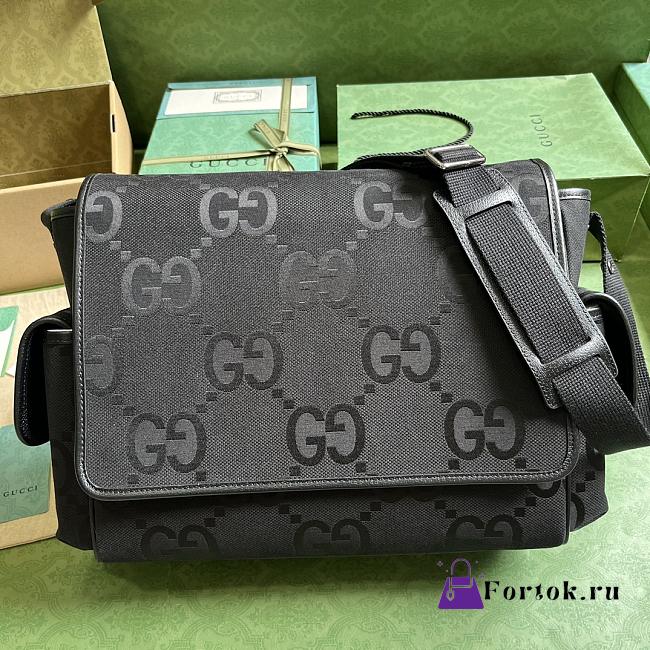 Fortok Gucci Jumbo GG Changing Bag Black 44x28x14cm - 1