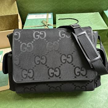 Fortok Gucci Jumbo GG Changing Bag Black 44x28x14cm