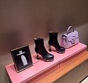 Fortok Gucci Logo-sole 75 Leather Platform Boots Black - 1