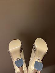 Fortok Gucci Logo-sole 75 Leather Platform Boots Beige - 2