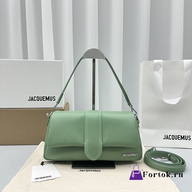 Fortok Jacquemus Le Bambimou Puffed Flap Bag Green 30x14x8cm - 1