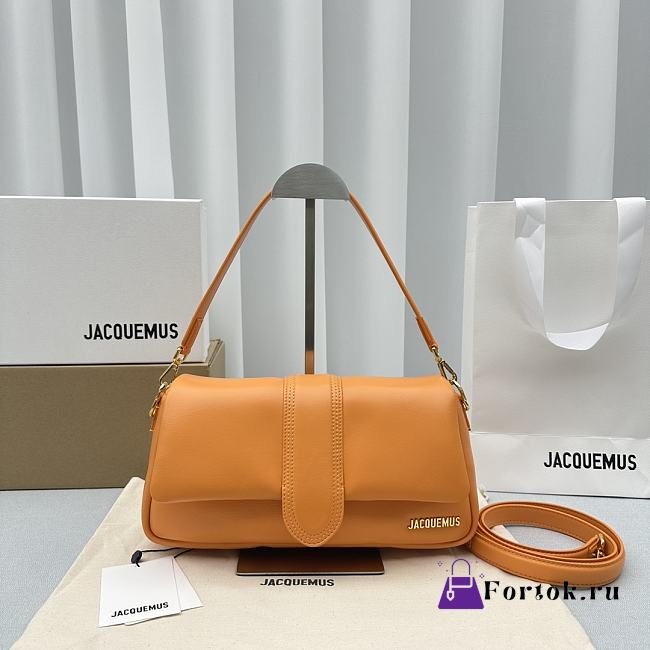 Fortok Jacquemus Le Bambimou Puffed Flap Bag Orange 30x14x8cm - 1