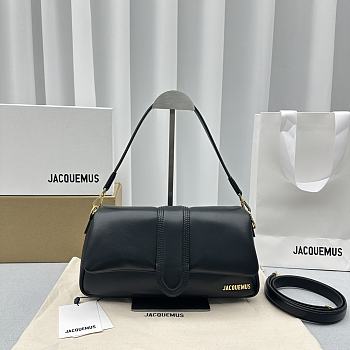 Fortok Jacquemus Le Bambimou Puffed Flap Bag Black 30x14x8cm