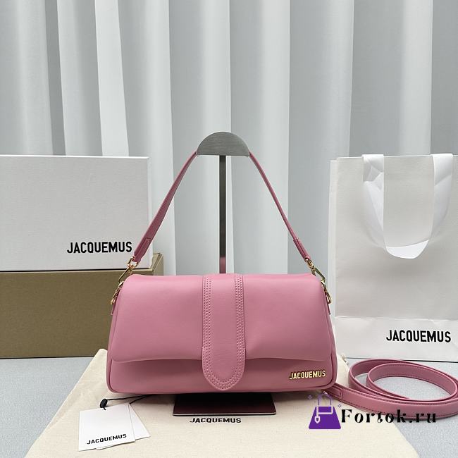Fortok Jacquemus Le Bambimou Puffed Flap Bag Pink 30x14x8cm - 1