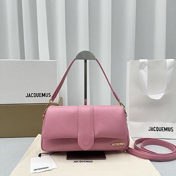 Fortok Jacquemus Le Bambimou Puffed Flap Bag Pink 30x14x8cm