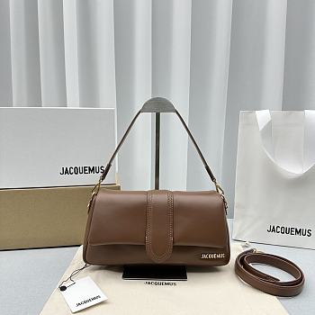 Fortok Jacquemus Le Bambimou Puffed Flap Bag Brown 30x14x8cm