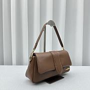 Fortok Jacquemus Le Bambimou Puffed Flap Bag Brown 30x14x8cm - 5