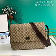 Fortok Gucci GG Messenger Diaper Bag Tan 44x28x14cm - 1