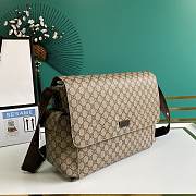 Fortok Gucci GG Messenger Diaper Bag Tan 44x28x14cm - 3