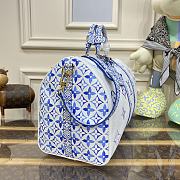 Fortok Louis Vuitton Keepall Bandoulière Travel Bag Blue M10254 50cm - 4