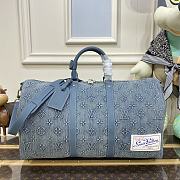 Fortok Louis Vuitton Keepall Bandoulière 50 Bag Denim M22532  - 1