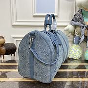 Fortok Louis Vuitton Keepall Bandoulière 50 Bag Denim M22532  - 3