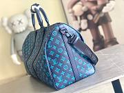 Fortok Louis Vuitton Keepall Bandoulière 50 Monogram Shadow Blue  - 4