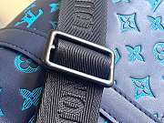 Fortok Louis Vuitton Keepall Bandoulière 50 Monogram Shadow Blue  - 3