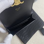 Fortok Celine Triomphe Wallet Black 10.5x7x1cm - 5