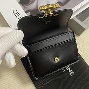 Fortok Celine Triomphe Wallet Black 10.5x7x1cm - 4