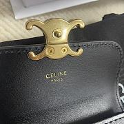 Fortok Celine Triomphe Wallet Black 10.5x7x1cm - 3