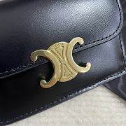 Fortok Celine Triomphe Wallet Black 10.5x7x1cm - 2