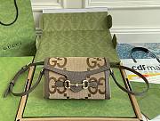 Fortok Gucci Horsebit 1955 Double G Mini Bag Beige 18x12x5cm - 1