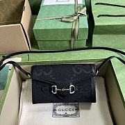 Fortok Gucci Horsebit 1955 Double G Mini Bag Black 18x12x5cm - 1