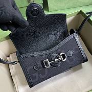 Fortok Gucci Horsebit 1955 Double G Mini Bag Black 18x12x5cm - 4