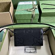 Fortok Gucci Horsebit 1955 Double G Mini Bag Black 18x12x5cm - 3