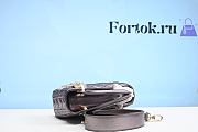 Fortok Dior Antique Silver Full Leather Gold Buckle Bag 20cm - 6