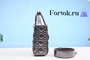 Fortok Dior Antique Silver Full Leather Gold Buckle Bag 20cm - 2