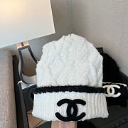 Fortok Chanel Beanie Hat White/Black - 6