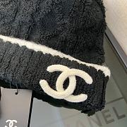 Fortok Chanel Beanie Hat White/Black - 4