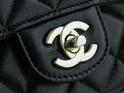 Fortok Chanel Rhinestone Top Handle Bag Black 20x7x12cm - 4