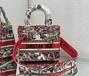 Fortok Dior Lady D-Lite Bag Multicolor Butterfly Embroidery M0565 24x20x11cm - 1