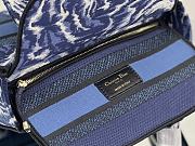 Fortok Dior Lady D-Lite Embroidery Bag Blue M0565 24x20x11cm - 5